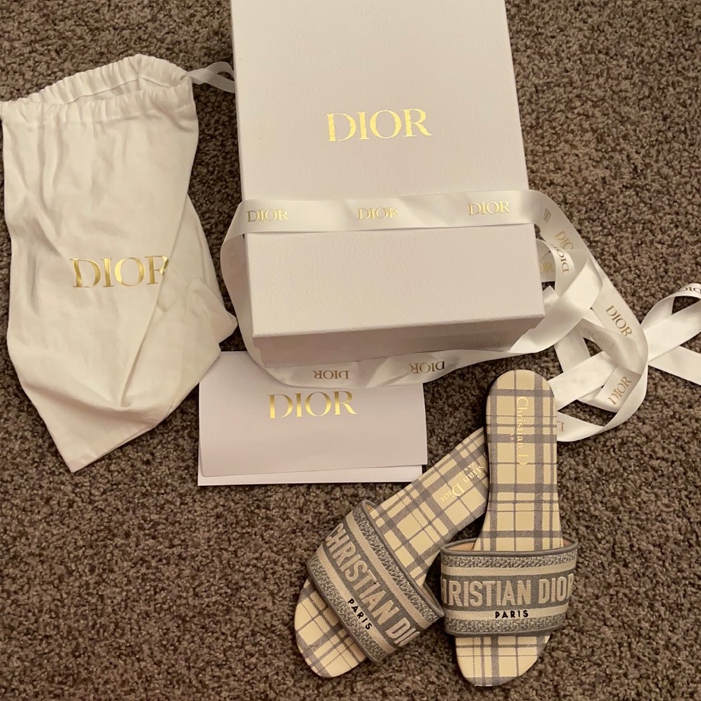 Christian Dior Dway Embroidered Slides